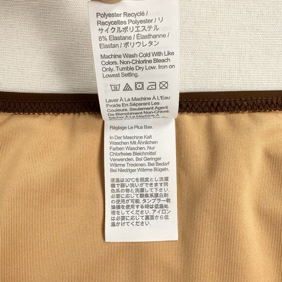 J Crew Women's O Ring Curved Waist Cheeky String Bikini Bottom 3X Brown BF173 - Picture 7 of 10